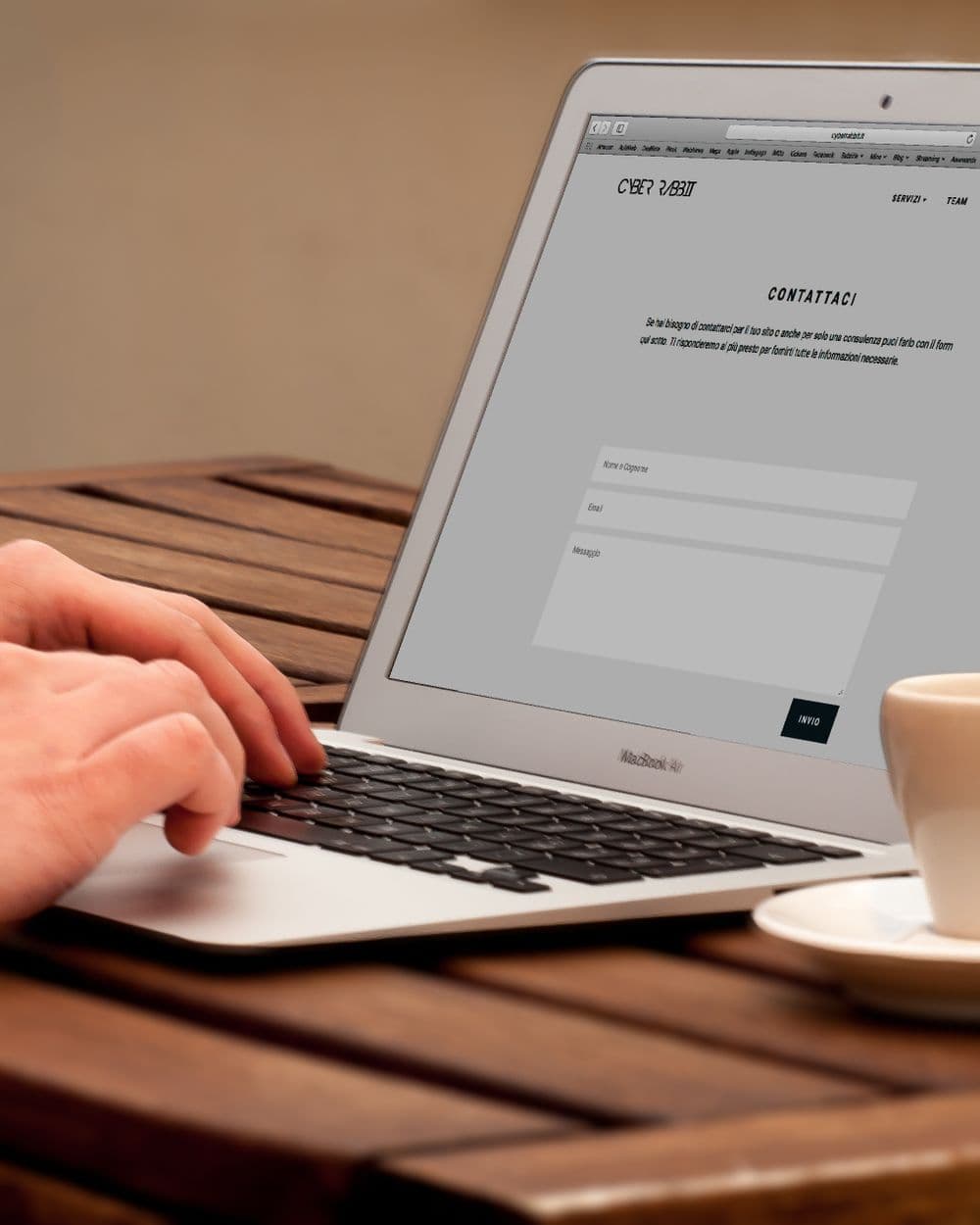 Maintaining a website on a laptop